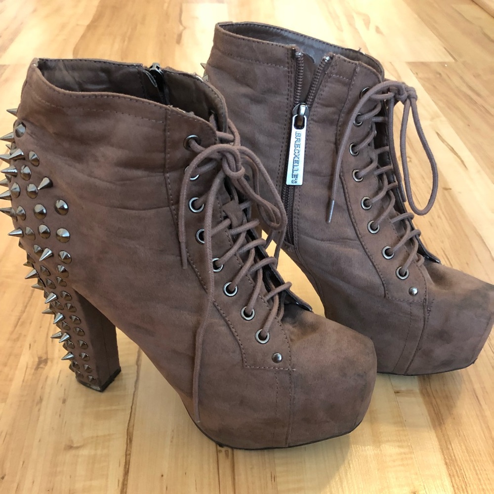 Jeffrey Campbell look-a-like spiked taupe Lolita's